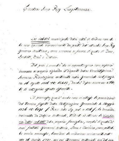 Potvrda generalnog providura Zorzi Grimania