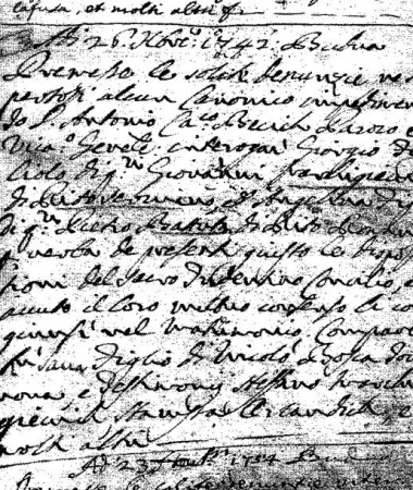 Vjenčani list Ivana Antonova Antoniolia od 13. veljače 1738.