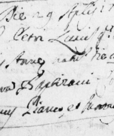 Izvadak iz matične knjige krštenih, Ante sin Petra Lukšića 1747.