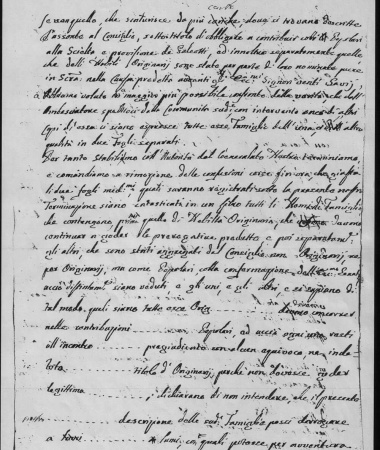 Preslik potvrde bračkog plemstva od strane mletačke vlasti iz 1657. godine