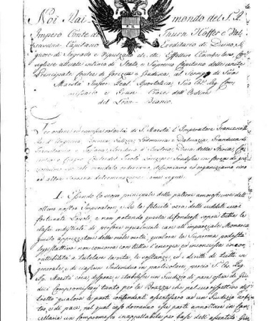 Preslik priznavanja povlastica bračkoga plemstva iz 1798. godine (prva austrijska uprava)